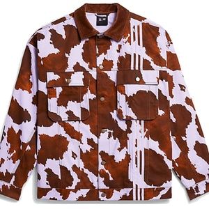 Adidas Ivy Park Rodeo Denim Cow-Print Jacket (Unisex) NWT Small